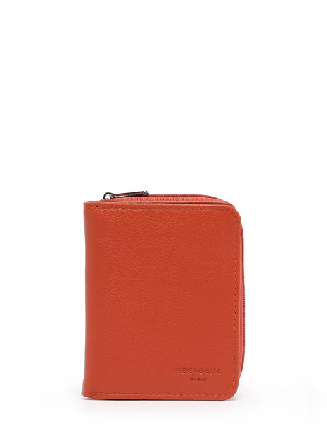 Portefeuille Cuir Hexagona Orange confort 468322