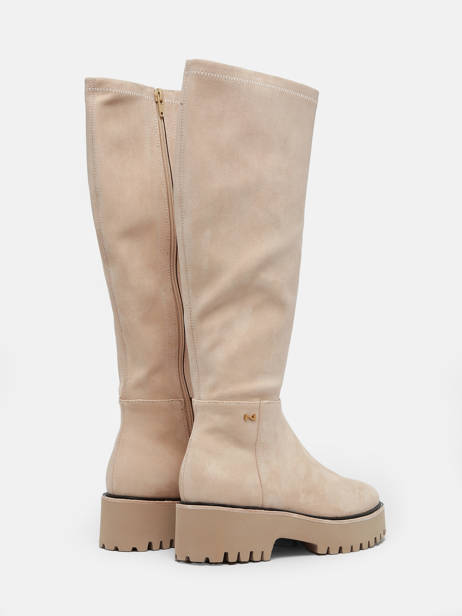 Bottes En Cuir Nathan baume Beige women 232N14 vue secondaire 3