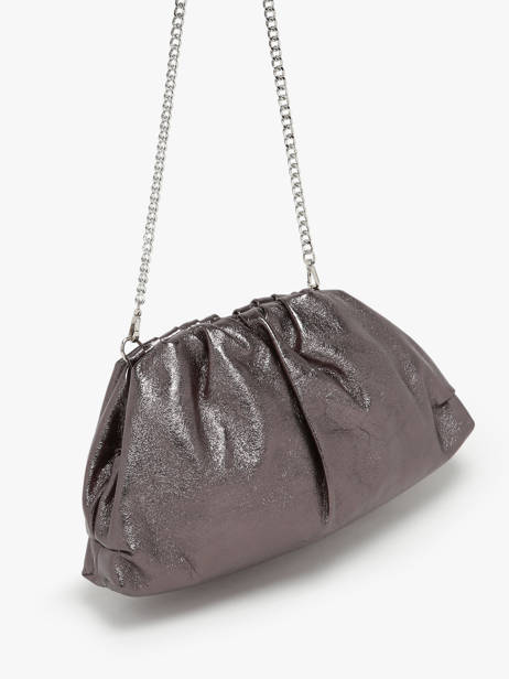 Sac BandouliÃ¨re Nine Cuir Milano Gris nine NI23112 vue secondaire 2