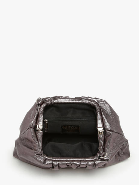 Sac BandouliÃ¨re Nine Cuir Milano Gris nine NI23112 vue secondaire 3