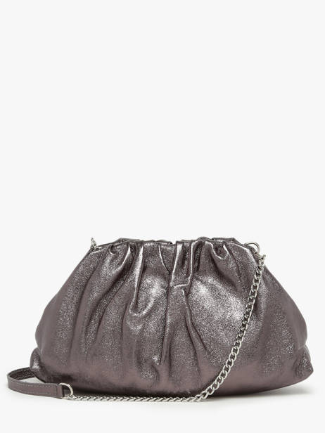 Sac BandouliÃ¨re Nine Cuir Milano Gris nine NI23112 vue secondaire 4