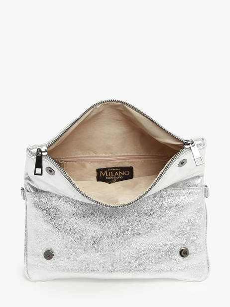 Sac Bandoulière Nine Cuir Milano Argent nine NI22112N vue secondaire 3