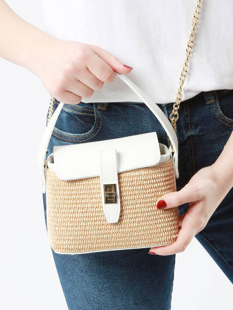 Sac Bandoulière Capri Milano Blanc capri CP23115 vue secondaire 1