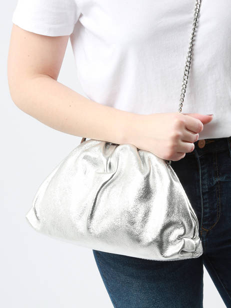 Sac Bandoulière Nine Cuir Milano Argent nine NI23112 vue secondaire 1