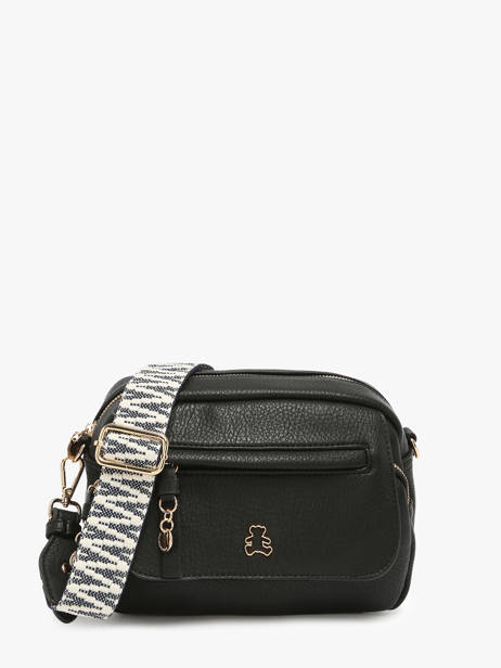 Sac Bandoulière Zip Lulu castagnette Noir zip VICTOIRE