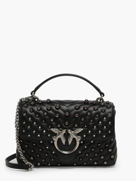 Sac Bandoulière Love Bag Puff Cuir Pinko Noir love bag puff 1EZ