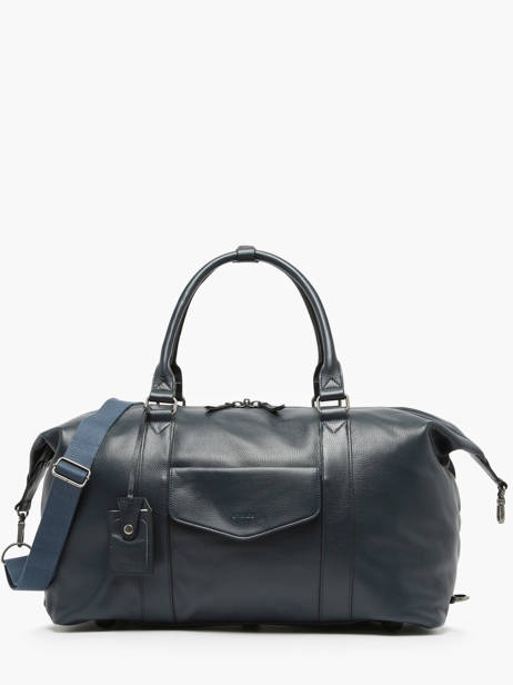 Sac De Voyage Cabine Flandres Cuir Etrier Bleu flandres EFLA9910