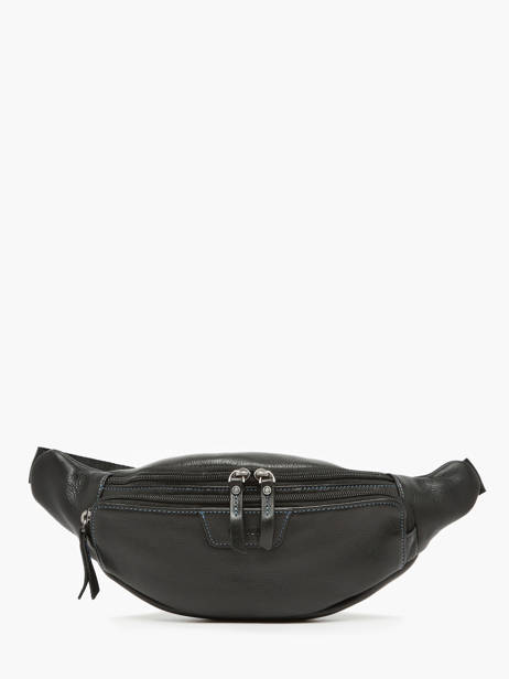 Sac Banane Foulonné Cuir Etrier Noir foulonne EFOU722M