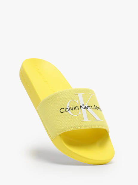 Claquettes Calvin klein jeans Jaune women 1030LJ vue secondaire 1