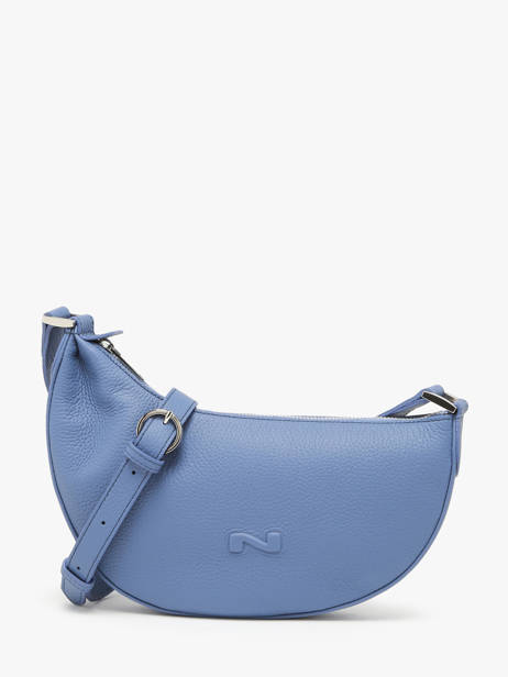 Sac Bandoulière Oly Cuir Nathan baume Bleu nathan 1932 62