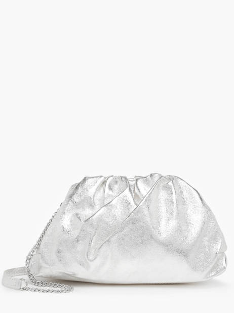 Sac Bandoulière Nine Cuir Milano Argent nine NI23112