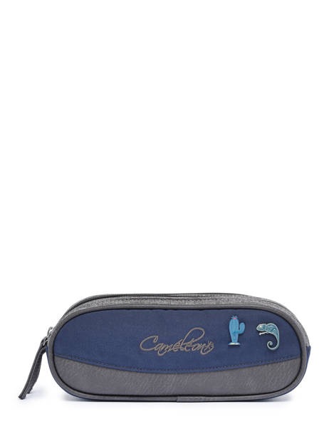 Trousse 2 Compartiments Cameleon Bleu vintage pin's TROU vue secondaire 4