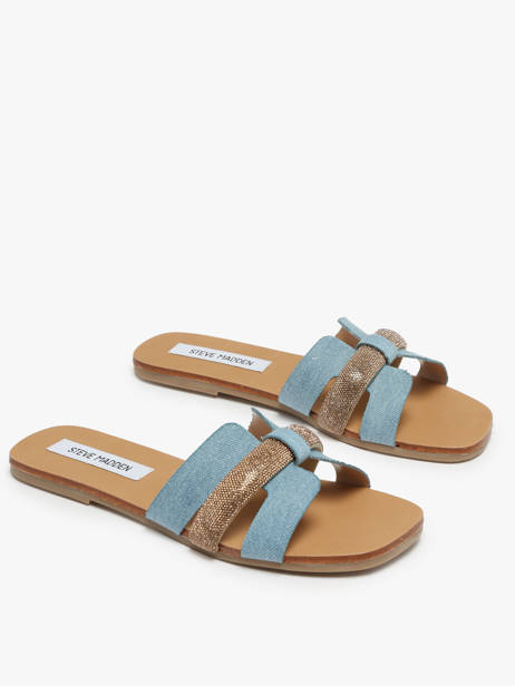 Mules Edriah En Cuir Steve madden Bleu women 11002559 vue secondaire 2