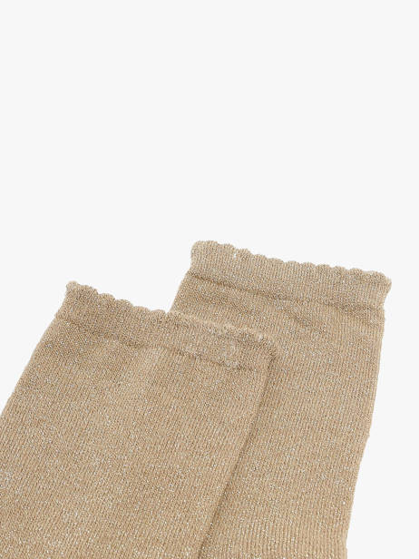 Chaussettes Pieces Beige socks women 17078534 vue secondaire 1