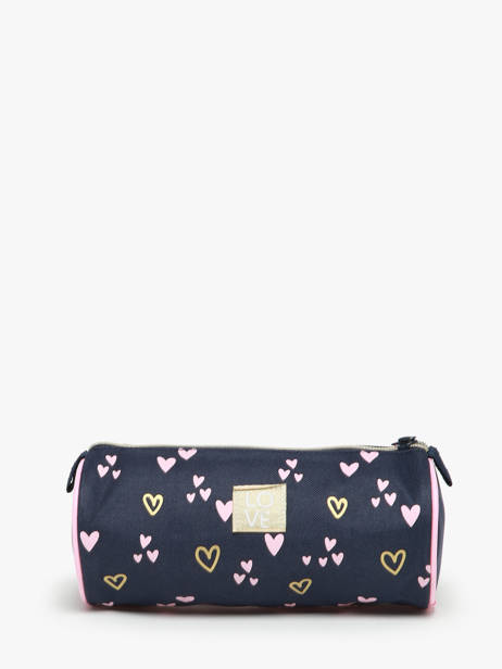 Trousse 1 Compartiment Milky kiss Bleu heart of gold 4419 vue secondaire 2