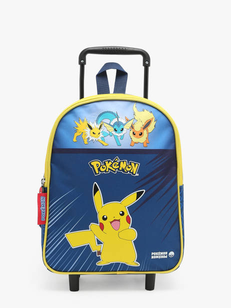 Sac à Dos à Roulettes 1 Compartiment Pokemon Bleu energie electrique 23AK204F