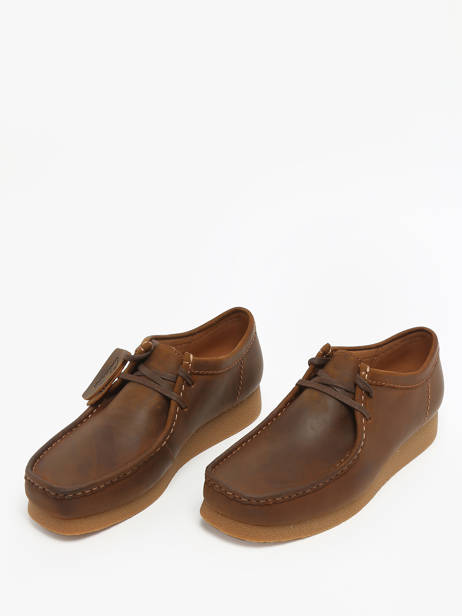 Chaussures Derbies Wallabee En Cuir Clarks Marron men 26172819 vue secondaire 1