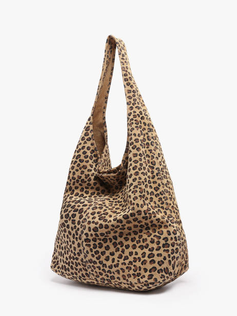 Sac Porté épaule Velvet Leopardo Cuir Milano Marron velvet leopardo VL24062 vue secondaire 2