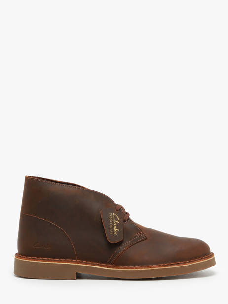 Chaussures De Ville Montante En Cuir Clarks Marron men 26166785