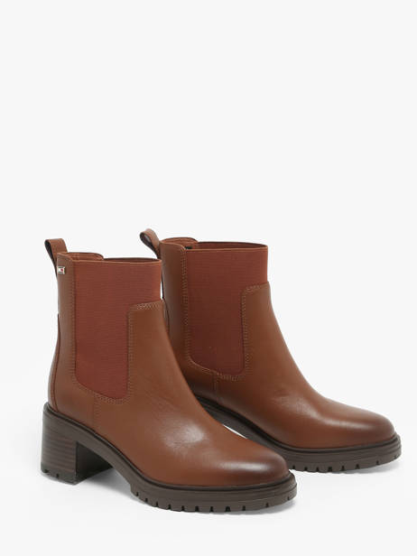 Bottines à Talon En Cuir Tommy hilfiger Marron women 8163GPK vue secondaire 2