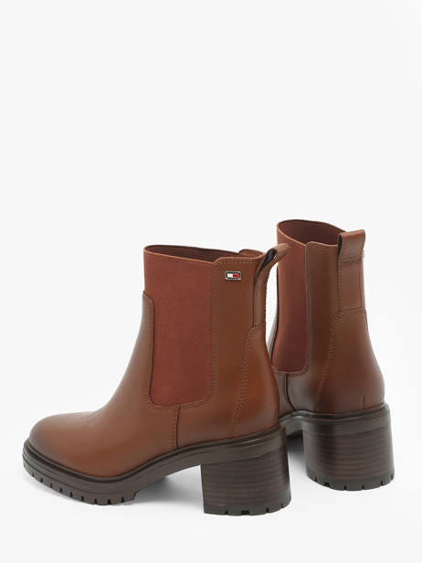 Bottines à Talon En Cuir Tommy hilfiger Marron women 8163GPK vue secondaire 3