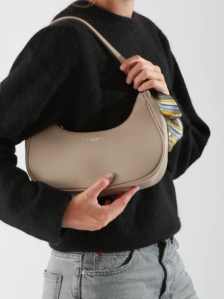 Sac PortÃ© Ã©paule Grained Miniprix Beige grained F6994 vue secondaire 1