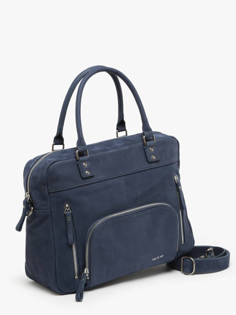 Sac Macy Cuir Nat et nin Bleu vintage MACY vue secondaire 1