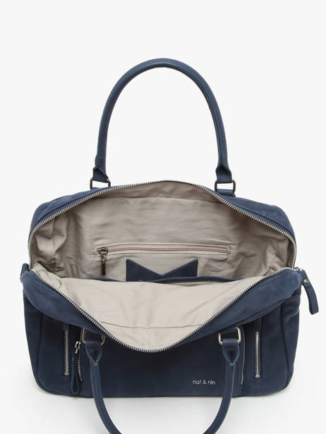 Sac Macy Cuir Nat et nin Bleu vintage MACY vue secondaire 2