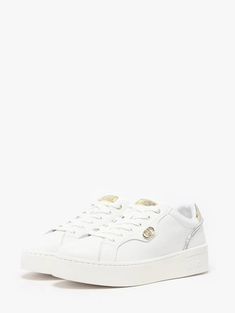 Sneakers En Cuir Liu jo Blanc women BF4021P0 vue secondaire 1