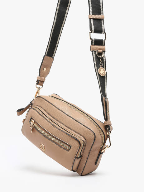 Sac Bandoulière Zip Lulu castagnette Beige zip WILLIAM vue secondaire 1