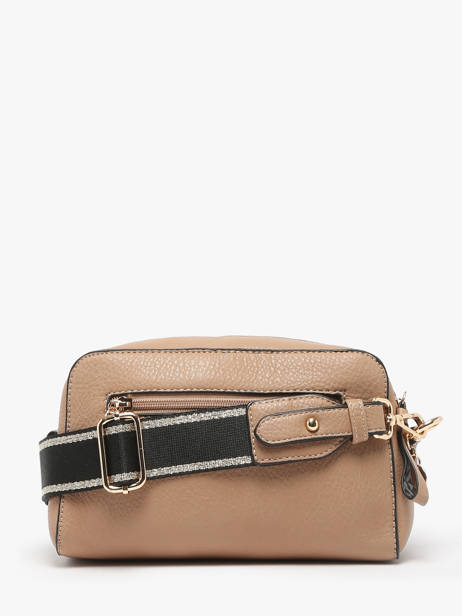 Sac Bandoulière Zip Lulu castagnette Beige zip WILLIAM vue secondaire 3