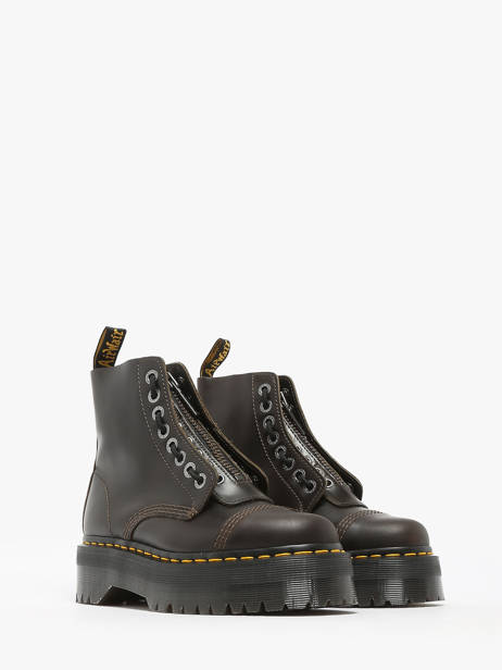 Bottines En Cuir Dr martens Marron unisex 31993302 vue secondaire 1