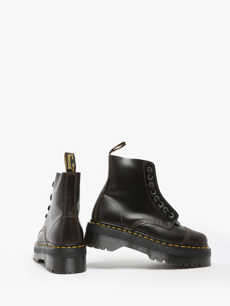 Bottines En Cuir Dr martens Marron unisex 31993302 vue secondaire 2