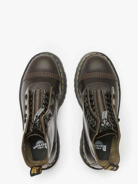 Bottines En Cuir Dr martens Marron unisex 31993302 vue secondaire 3