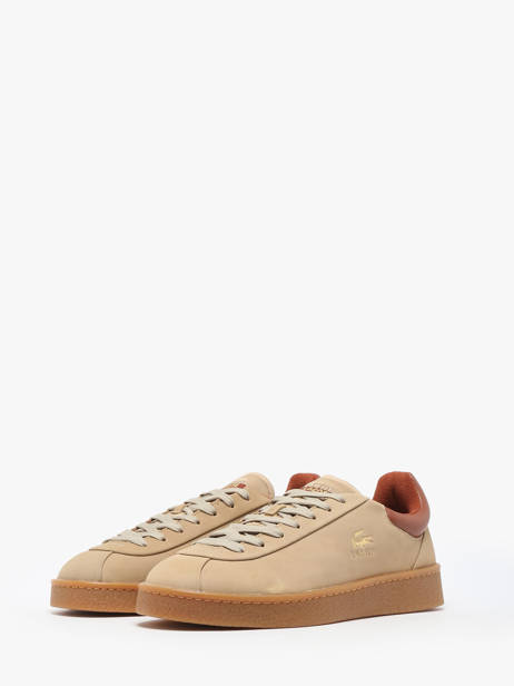 Sneakers En Cuir Lacoste Beige men 8SMA0007 vue secondaire 1