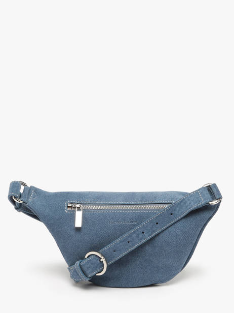 Sac Banane Small Derby Denim Cuir Nathan baume Bleu denim 1025D vue secondaire 3