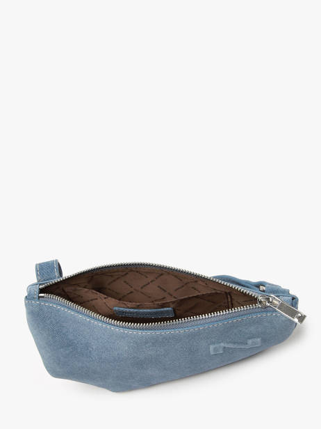 Sac Bandoulière City Perle Denim Cuir Nathan baume Bleu denim 1000D vue secondaire 2