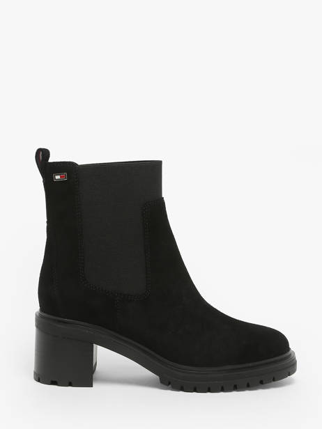 Bottines à Talon En Cuir Tommy hilfiger Noir women 8429BDS