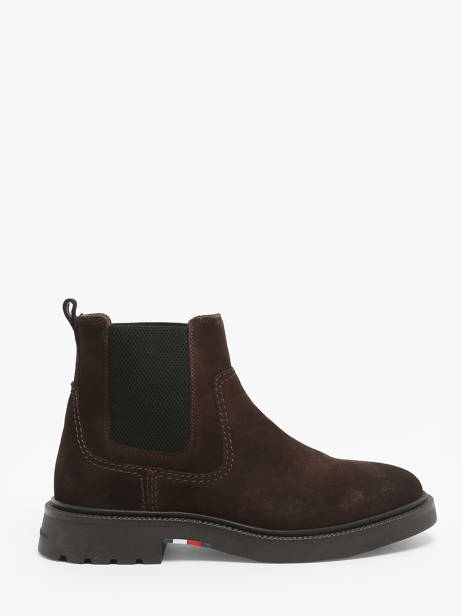 Chelsea Boots En Cuir Tommy hilfiger Marron men 5104GOP