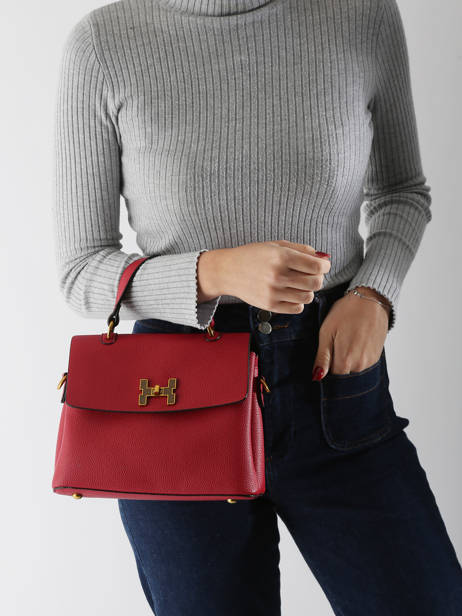 Sac Bandoulière Grained Miniprix Rouge grained DQ8688 vue secondaire 1