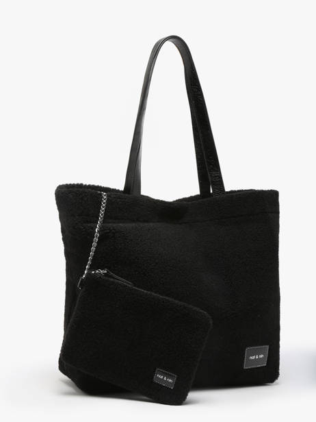 Sac Porté épaule Teddy Polyester Recyclé Nat et nin Noir teddy T vue secondaire 1