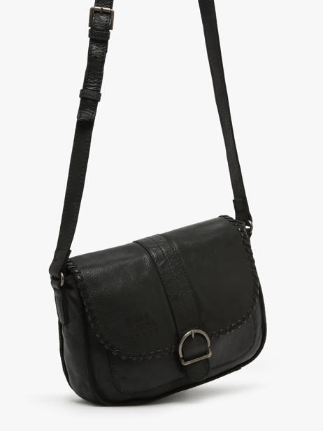 Sac Bandoulière Utility Cuir Basilic pepper Noir utility BUTI09 vue secondaire 1