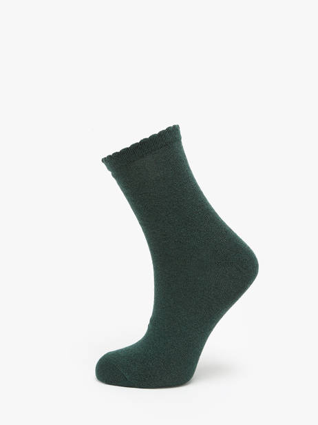 Chaussettes Pieces Vert socks women 17078534
