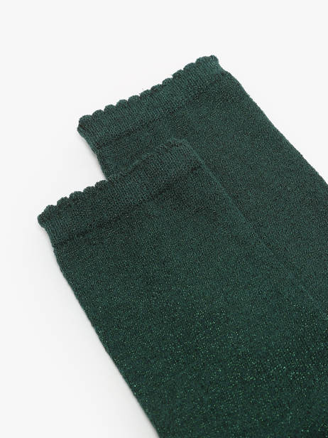 Chaussettes Pieces Vert socks women 17078534 vue secondaire 1