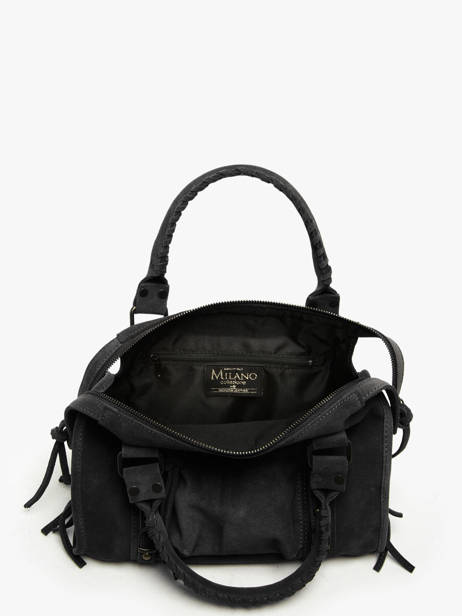 Sac Porté épaule Velvet Cuir Milano Noir velvet VE24094 vue secondaire 3