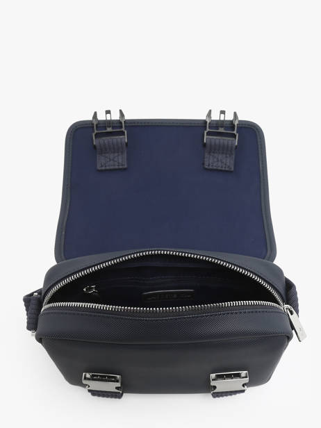 Sac BandouliÃ¨re Lacoste Bleu men's classic NH4858HC vue secondaire 3