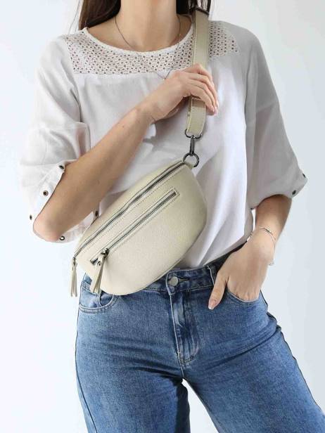 Sac Banane Caviar Cuir Milano Beige caviar CA23111 vue secondaire 1