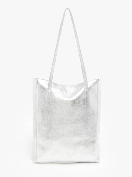 Sac PortÃ© Ã©paule A4 Nine Cuir Milano Argent nine NI24111