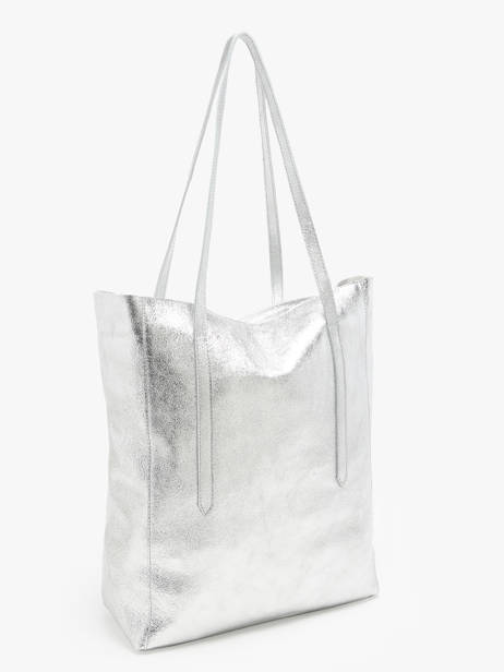 Sac PortÃ© Ã©paule A4 Nine Cuir Milano Argent nine NI24111 vue secondaire 2