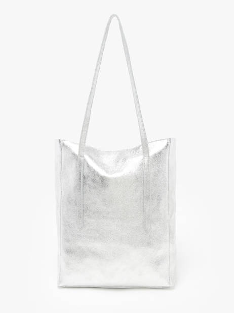 Sac PortÃ© Ã©paule A4 Nine Cuir Milano Argent nine NI24111 vue secondaire 4